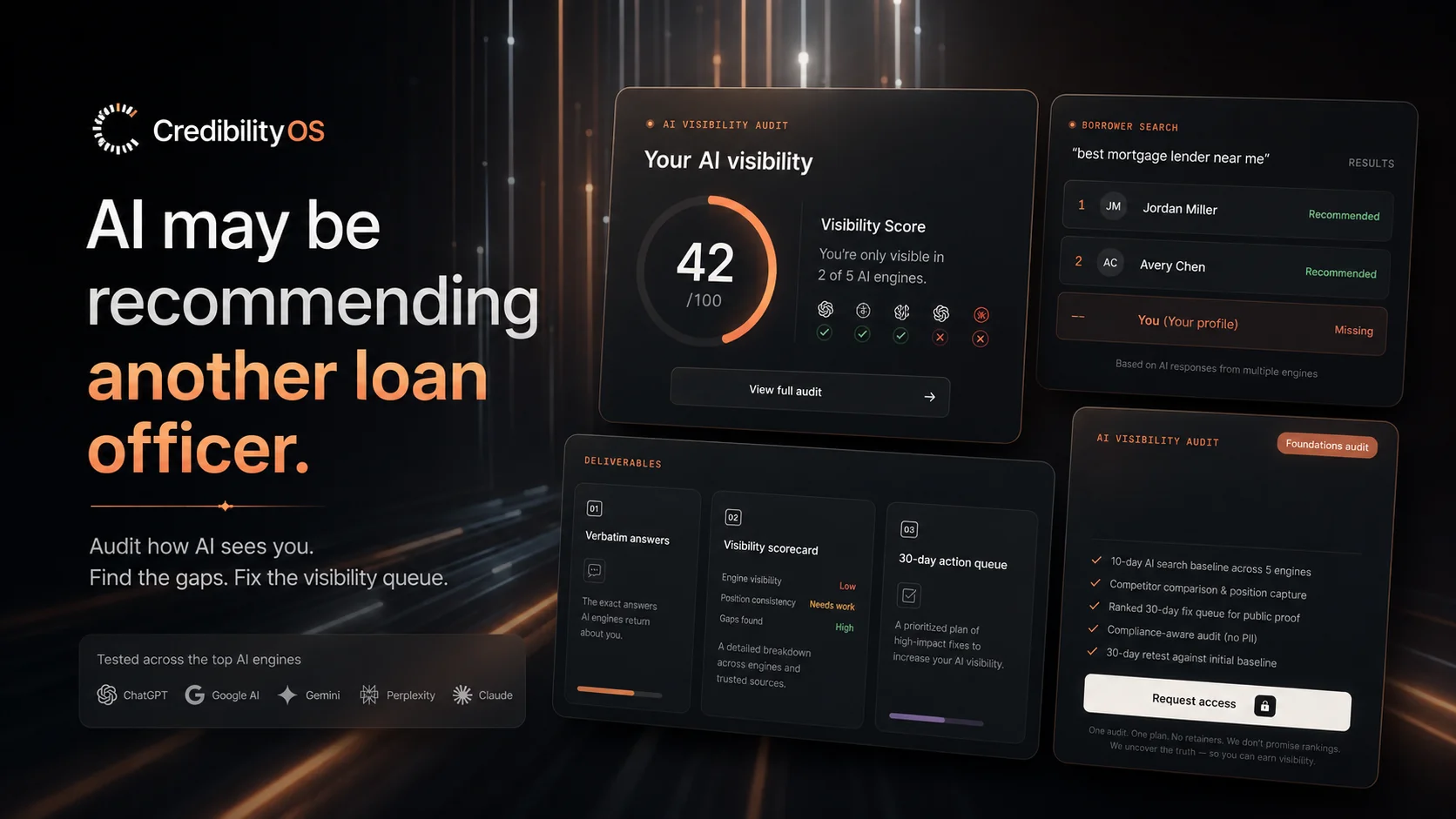 CredibilityOS product interface